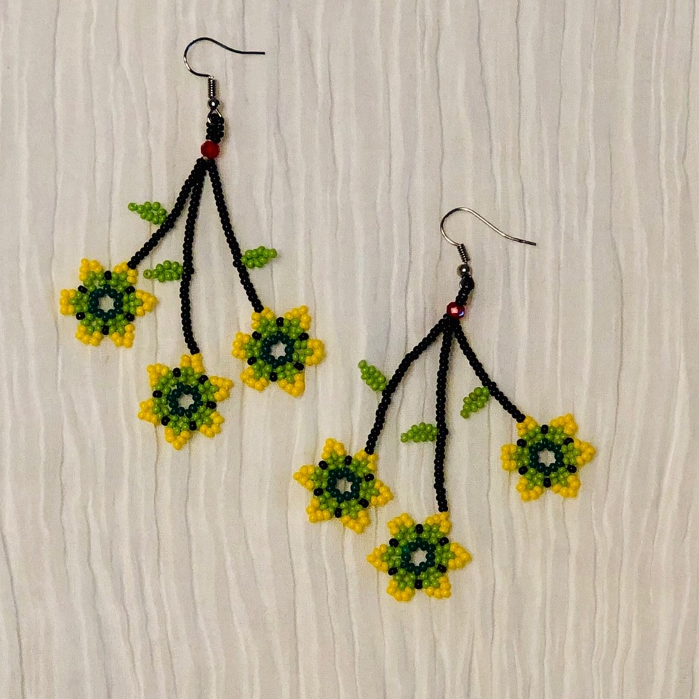 Huichol hand made earrings